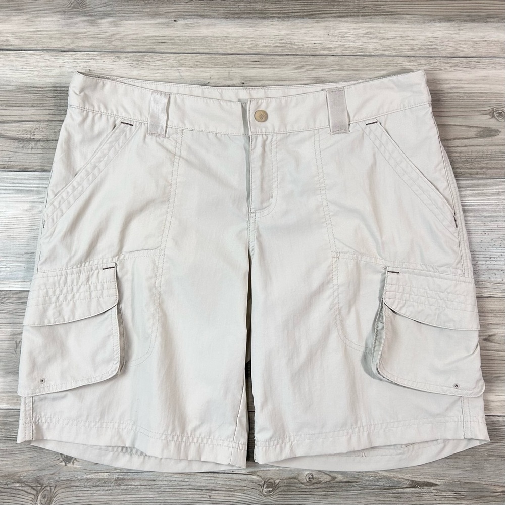 Columbia Nylon Cargo Shorts Light Khaki Size 12